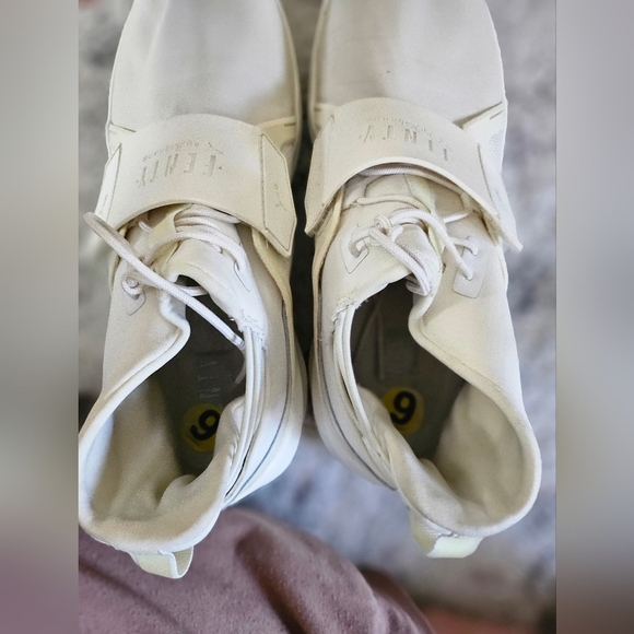 Puma Fenty Women's Cream Hi Trainer Leather Whisper Sneakers Size 9. - Picture 10 of 11